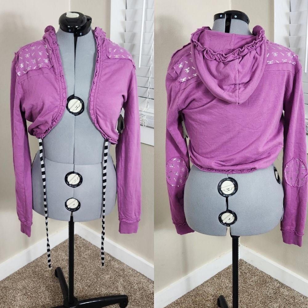 Rare Vintage Chick by Nicky Hilton Cardigan Size L Purple Y2k Cardigan